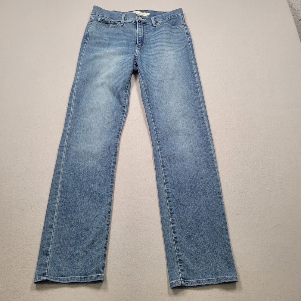 Signature by Levi Strauss Mid Rise Straight Jeans Blue Denim Womens Size 8M